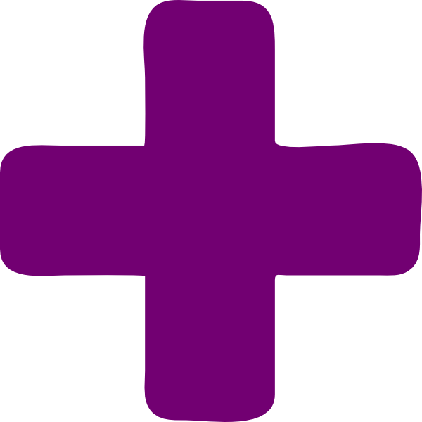 Purple Plus Sign Png (600x600)