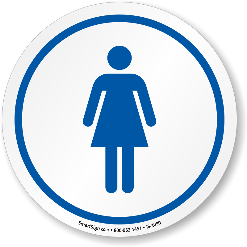 Women's Restroom Symbol Sign, Sku - Women's Restroom Sign Printable (800x800)