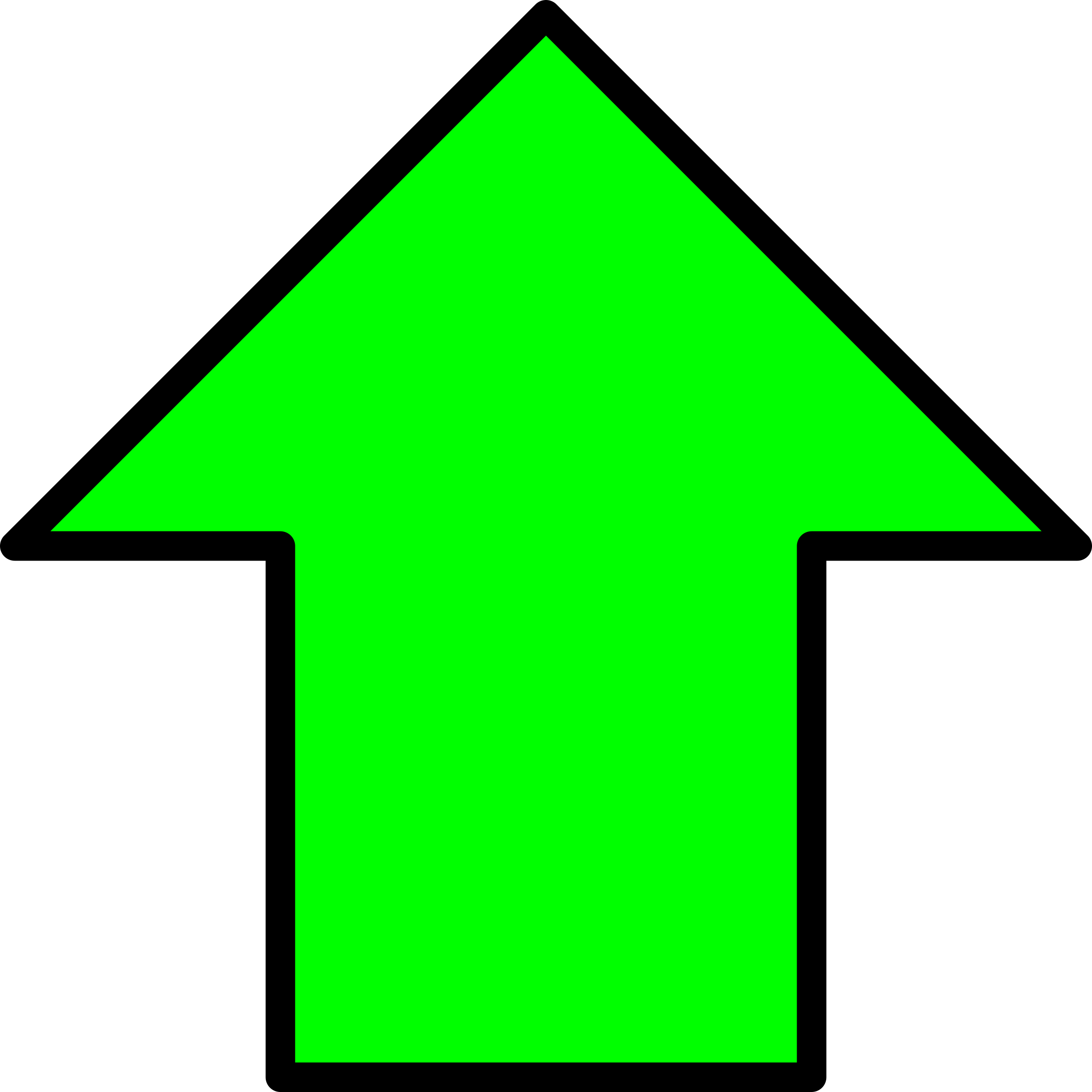 Up Arrow Clip Art - Green Up Arrow (2400x2400)