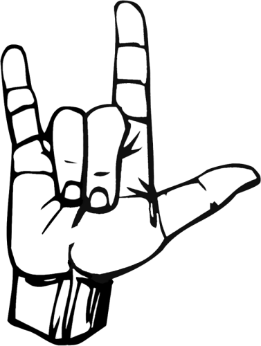 Rock On Hand Sign (377x500)