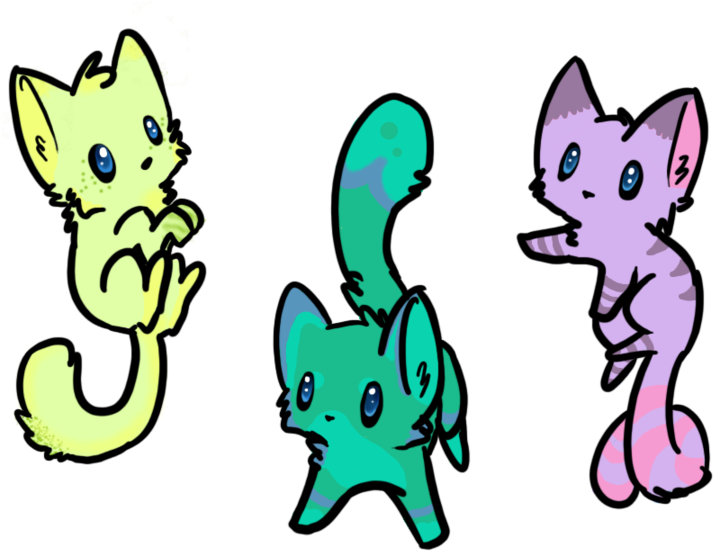 Chibi Cats Adoptables [closed] By Fromage-bleu - Cool Cute Fnaf Drawings (900x630)