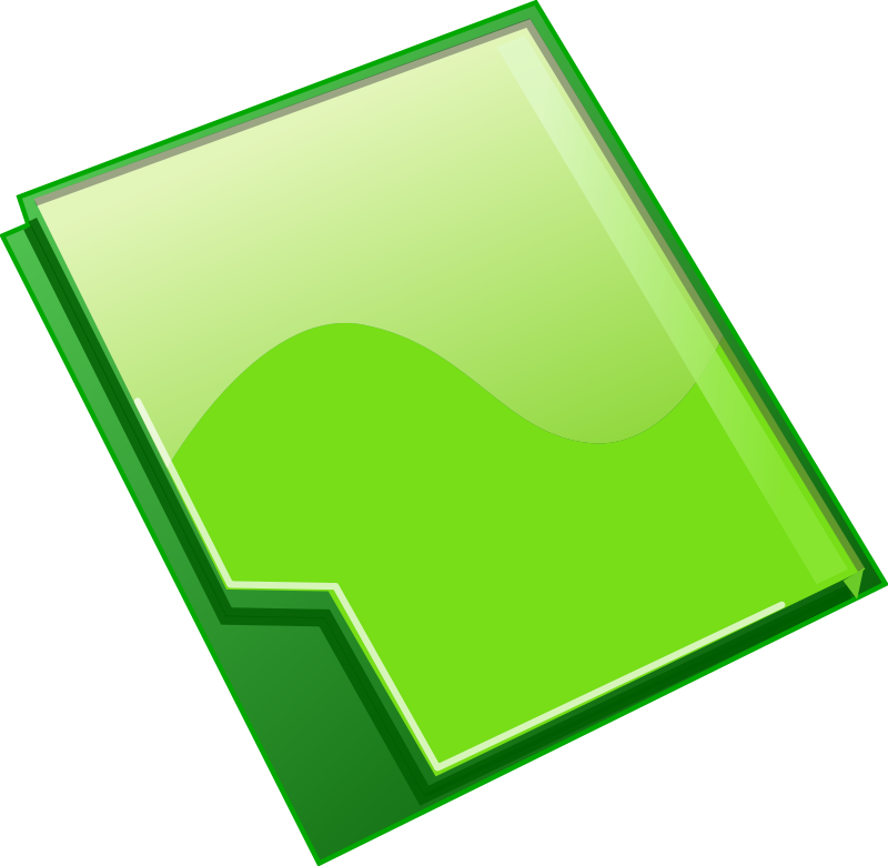 Closed Folder Clip Art Free Vector - Green Folder Clipart (800x780)