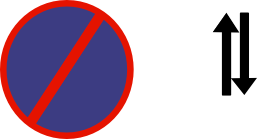 Indian Road Sign No Parking - Circle (512x278)