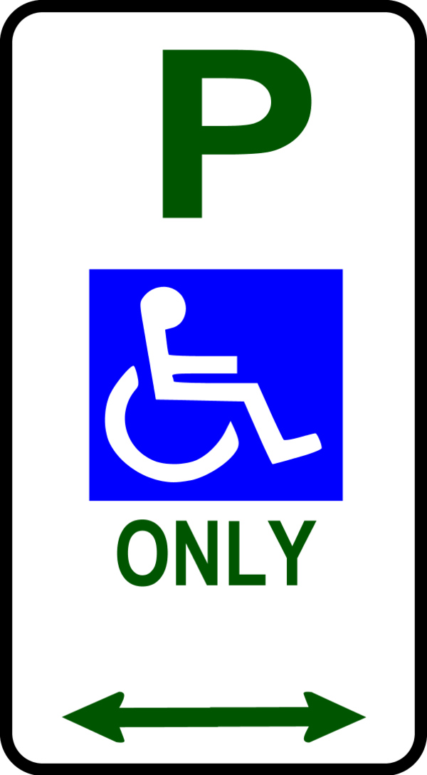 Sign Disabled Parking - Americans With Disabilities Act Of 1990 (706x1280)