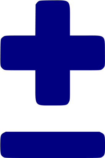 Navy Blue Plus Minus 2 Icon - Plus Minus Sign Blue (512x512)