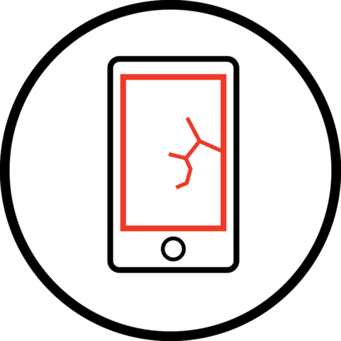 Screen Repair For Samsung Galaxy S6 Edge Plus - Cracked Screen Icon Png (480x480)