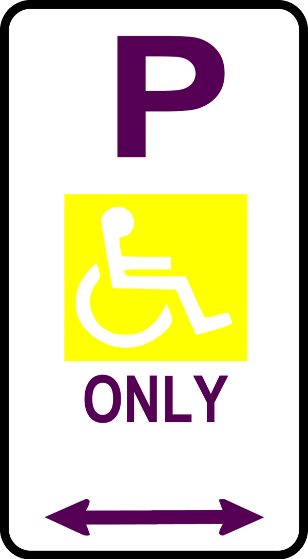 Handicap Parking Sign Clip Art On Disabled - Parking Icon Icon Png (600x1088)