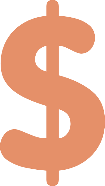 Dollar Sign Clip Art - Dollar Sign Orange (336x593)