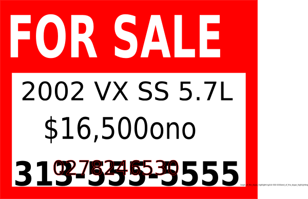 Large For Sale Sign - Make A Advertisement Flyer (600x388)