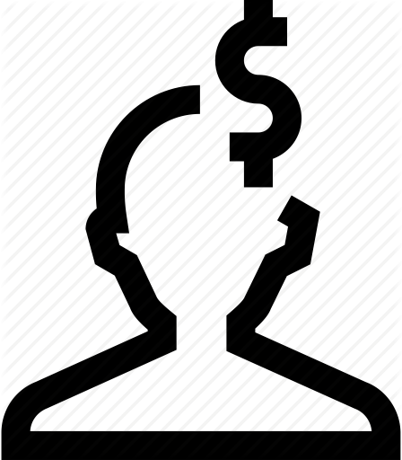 Money Silhouette - Silhouette (448x512)