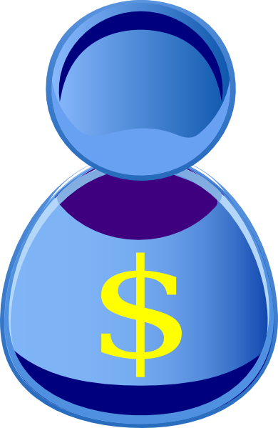 Person Dollar Sign Clip Art - User Symbol (390x599)