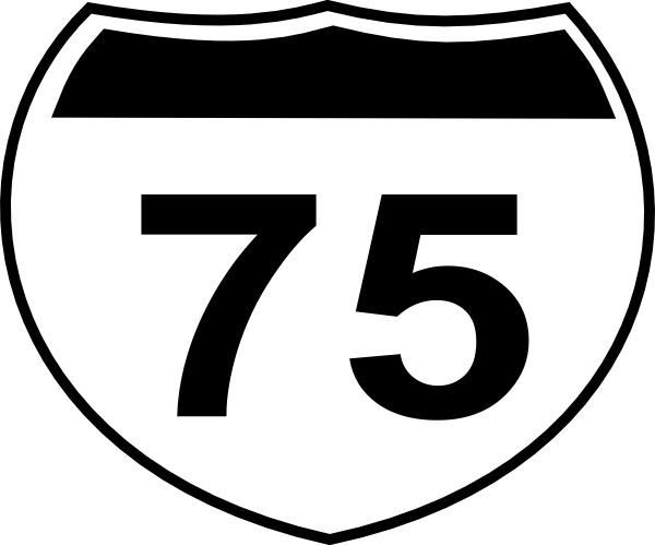 Sign Green Blanks Road Signs - Black And White Interstate Sign (600x499)