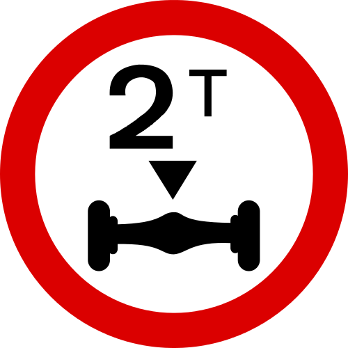 Mauritius Road Signs - Weight Limit Road Signs (500x500)