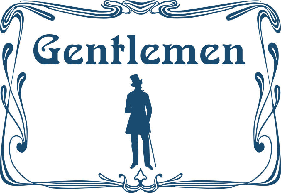 Men Toilet Door Sign - Bathroom Sign (958x658)