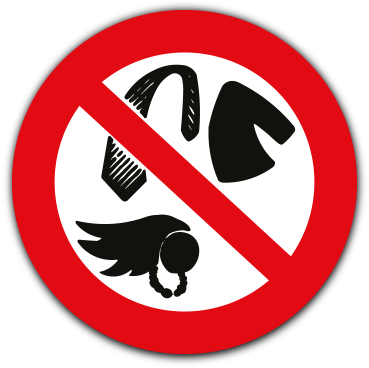 Loose Items Prohibited Safety Sign Pv12 - Pacemaker Clipart (400x400)