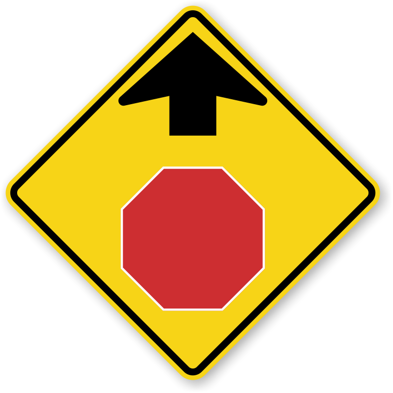 Zoom, Price, Buy - Stop Sign Ahead Sign (800x800)