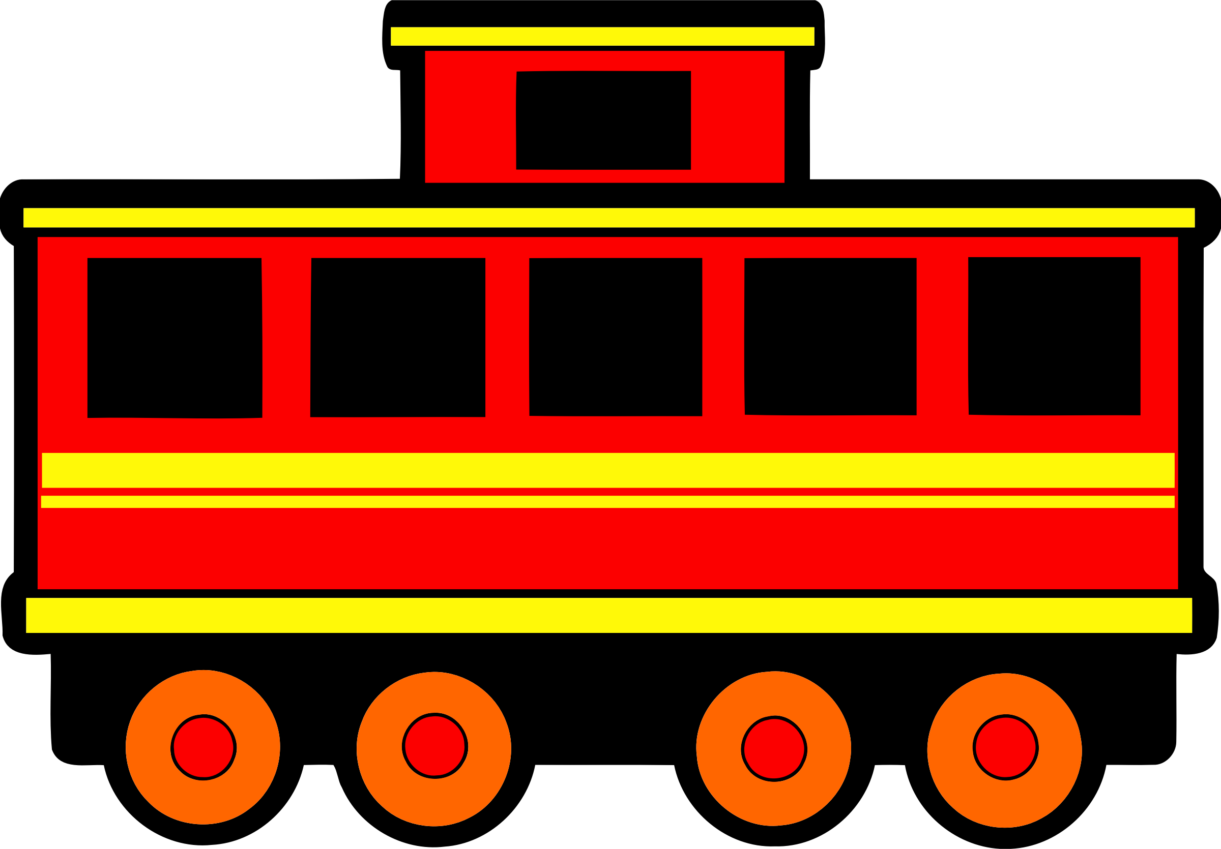 Big Image - Train Carriage Clipart (2400x1670)
