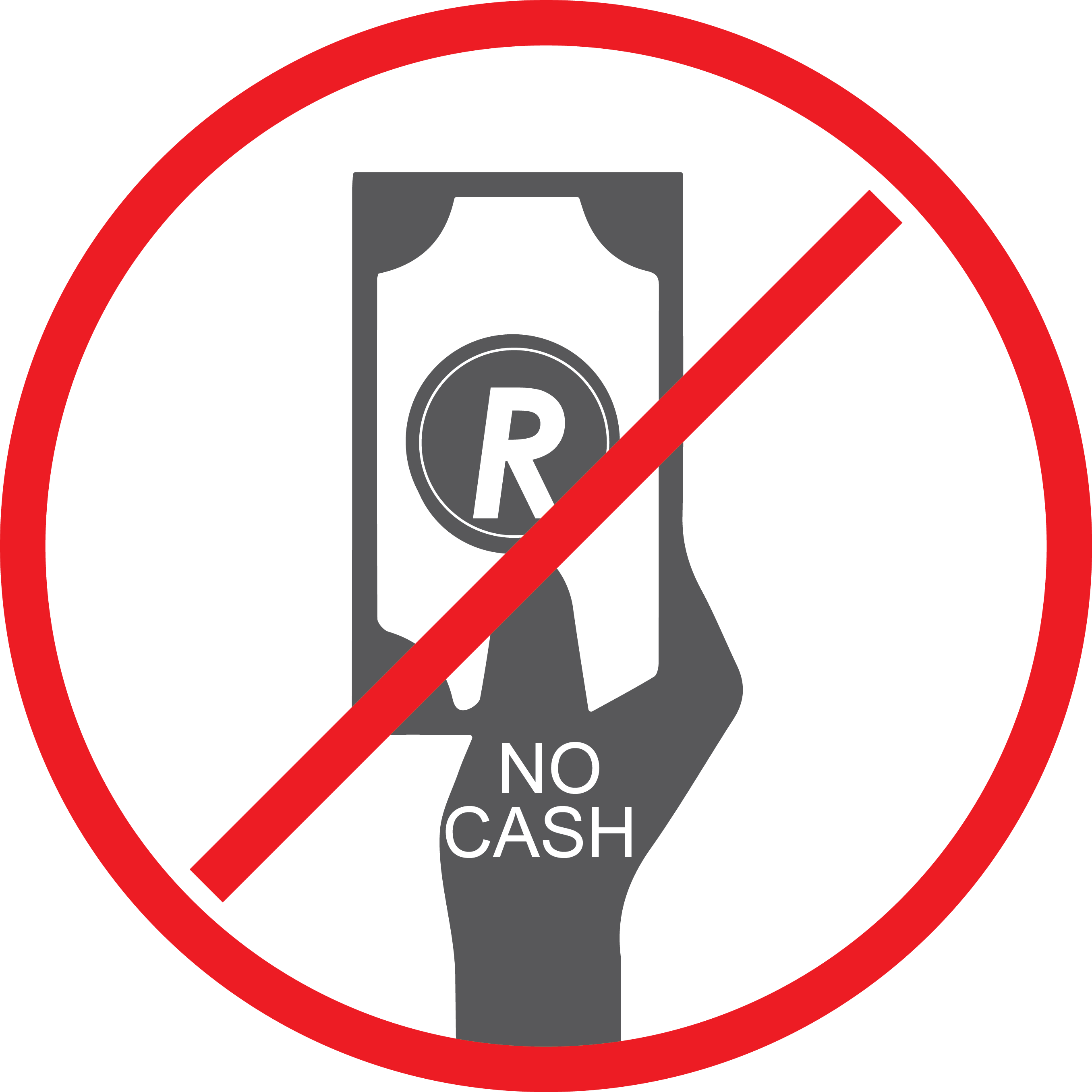 No Cash Event Cards Only Sign 220x220 - Things Not To Do (2711x2711)