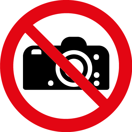 No Cameras Symbol - Prohibition Sign (425x425)