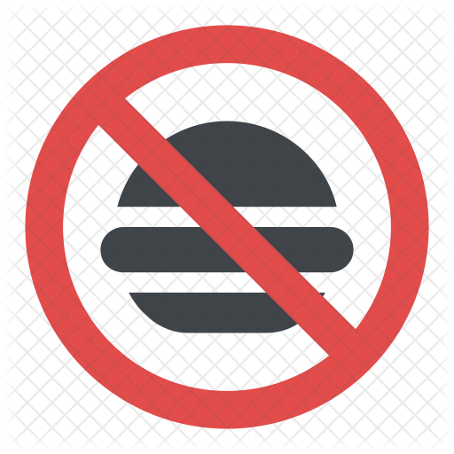 No Fast-food Allowed Sign Icon - Portrait Of A Man (512x512)