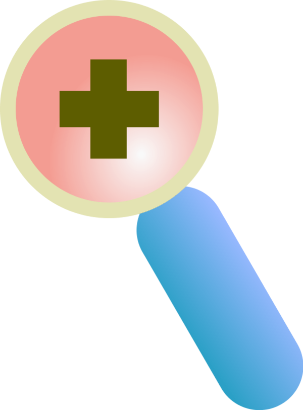 Magnifying Lens With A Plus Sign In The Middle Of The - Lens (600x813)