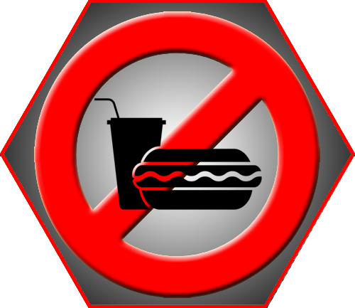 No Outside Food Or Drinks - Emblem (500x433)