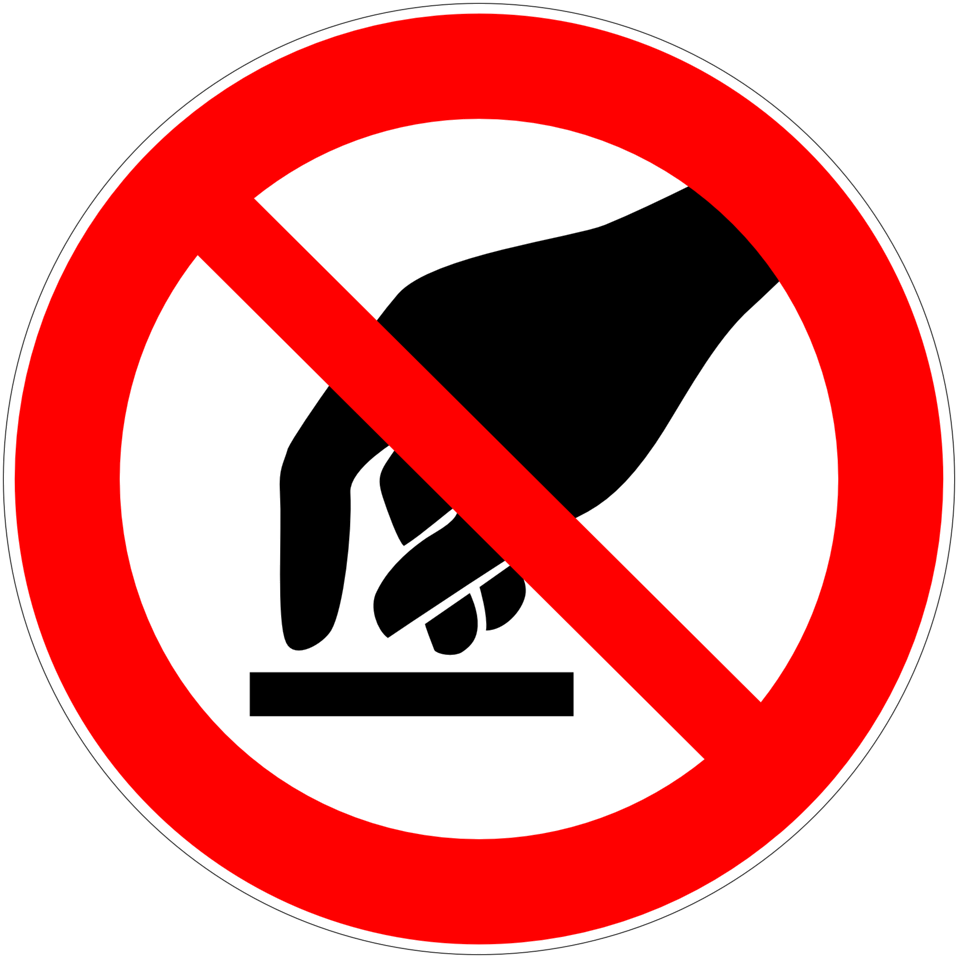 Clipart Do Not - Do Not Touch (958x958)