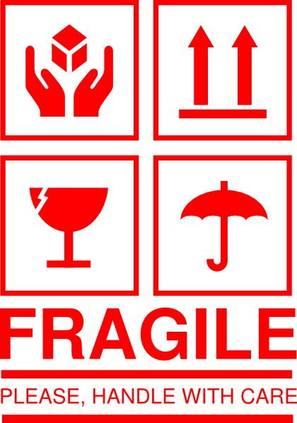 Fragile Clip Art - Symbol Fragile Handle With Care (420x598)