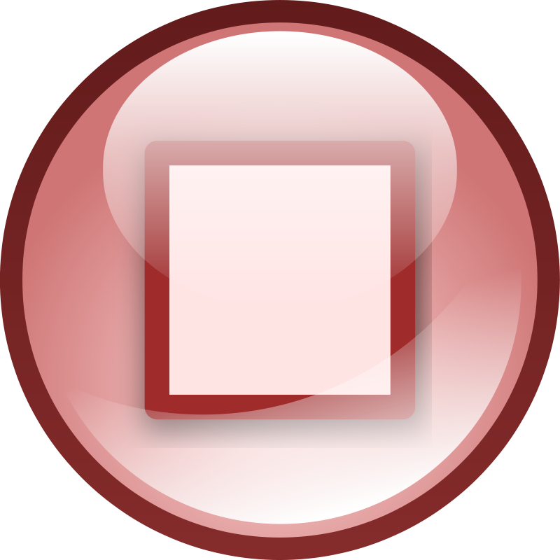 Free Vector Stop Audio Button Set Clip Art - Boton Detener Png (800x800)