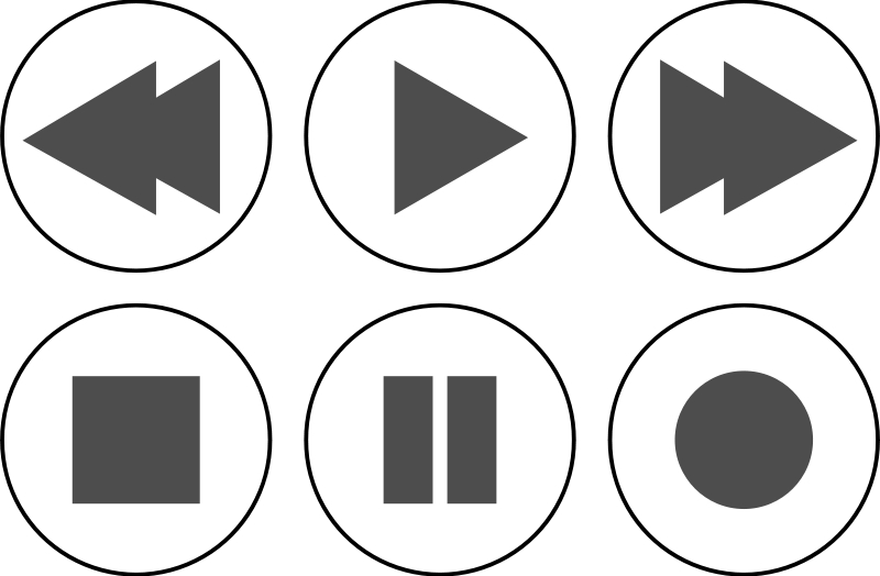 Free Icon Set Player - Media Player Buttons Png (800x524)