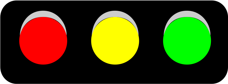Traffic Light Clipart Horizontal - Circle (800x400)