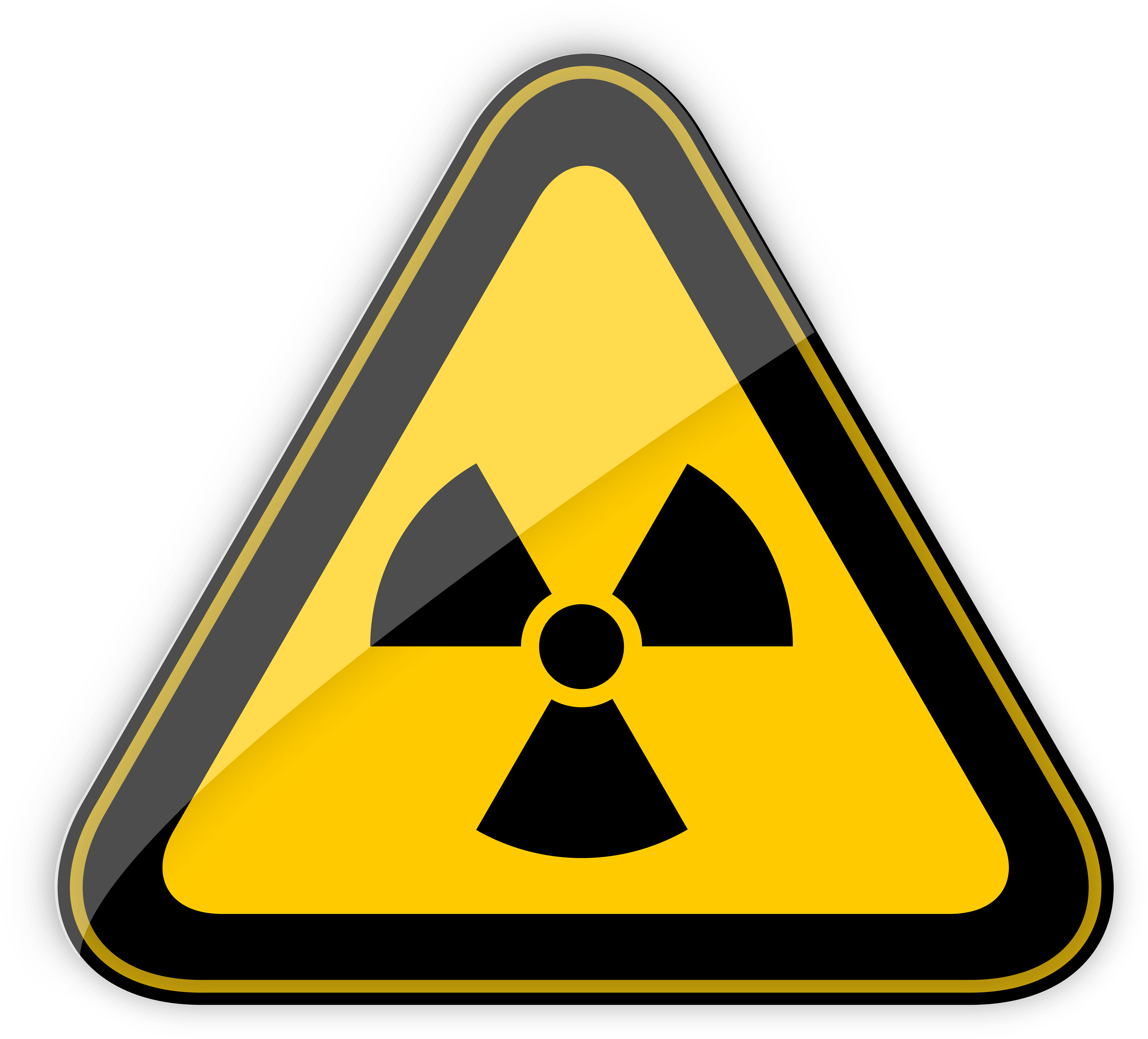 Nuclear Hazard Sign - Radiation Warning Sign Png (5000x4541)