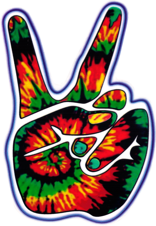 Tie Dye Peace Hand - Tie Dye Peace Hand (500x724)