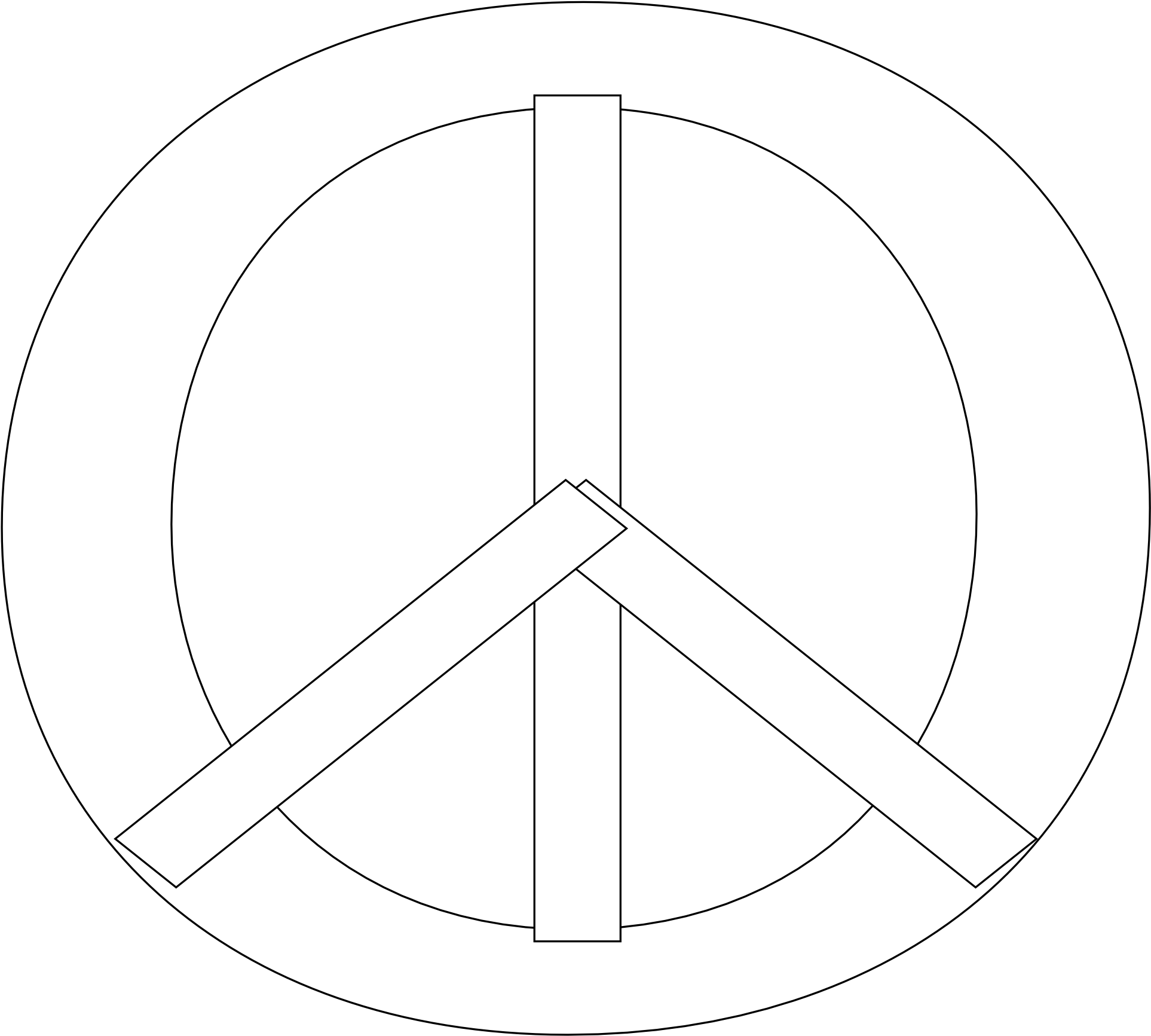 Peace Sign 19 Black White Line Art Christmas Xmas Peace - Icon Hope (1979x1962)