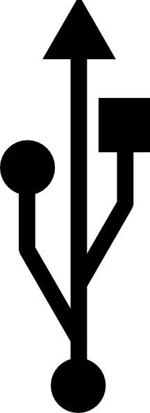Usb Symbol Clip Art At Clker - Usb Clipart (216x594)
