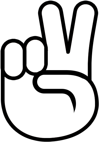 Emoji - Peace - Line Art (500x500)