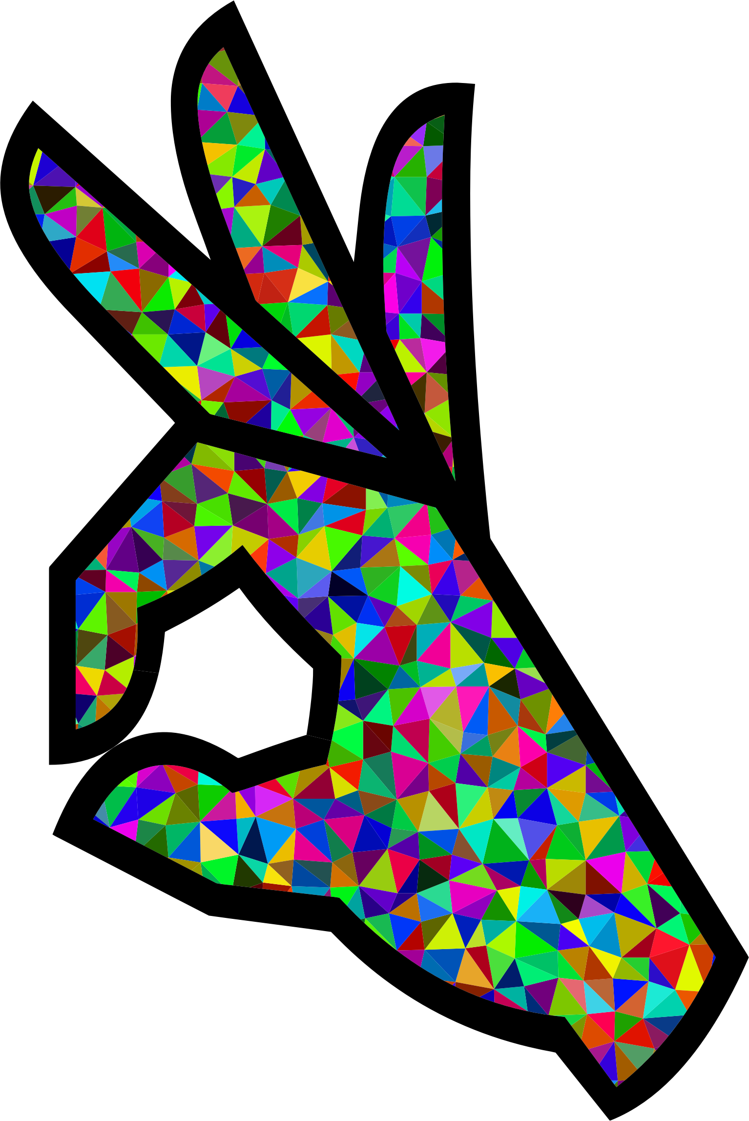 Low Poly Ok Perfect Hand Sign Emoji - Ok Hand Sign Art (1534x2296)