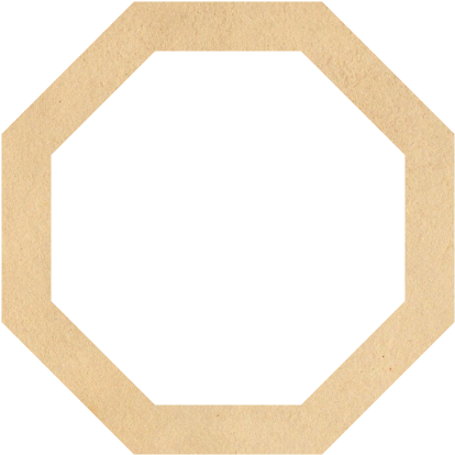 Stop Sign Outline - Wood (512x512)
