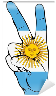 Peace Sign Of The Argentinean Flag Wall Mural • Pixers® - Flag Of Argentina (400x400)