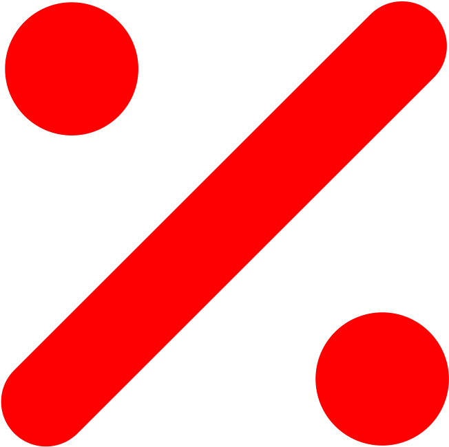 Percentage Red, Icon, Theme, Apps, Math, Division, - Red Percentage Logo  Quiz - (652x650) Png Clipart Download