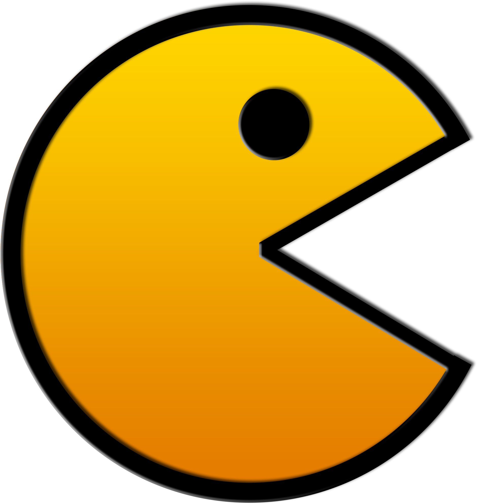 Retro Pacman - Pac Man With No Background (2000x2000)