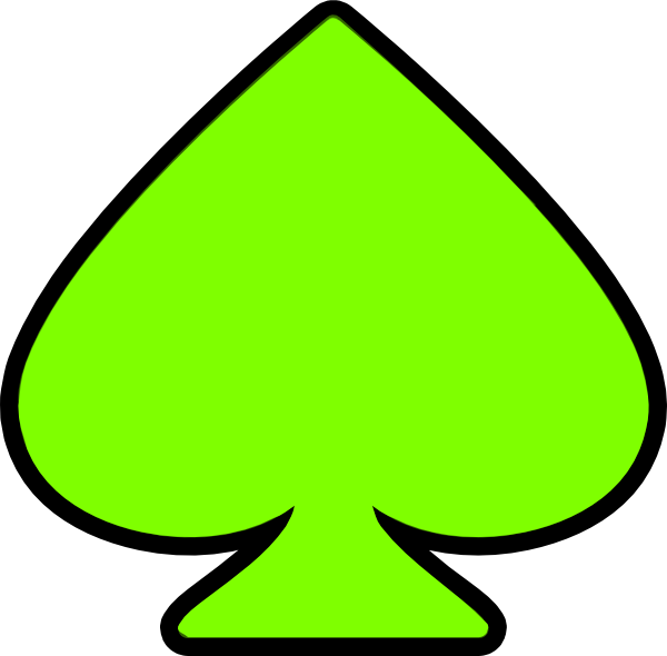 Symbol Clipart Spade - Green Spade (600x590)