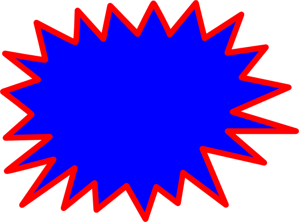 Blue Explosion Blank Pow Svg Clip Arts 600 X 446 Px - Pow Png (600x446)