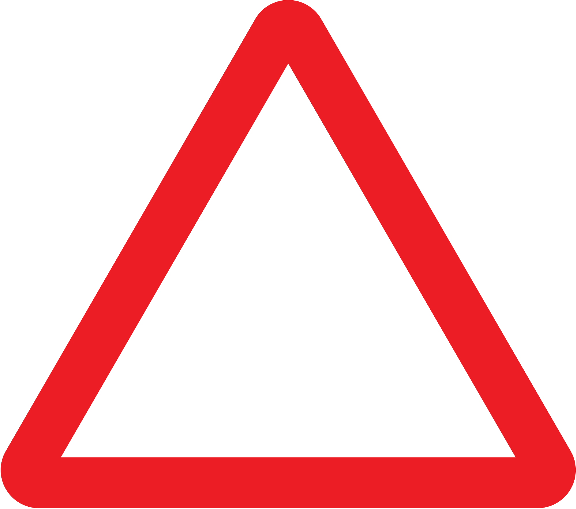 Open - Blank Triangle Road Sign (2000x1768)