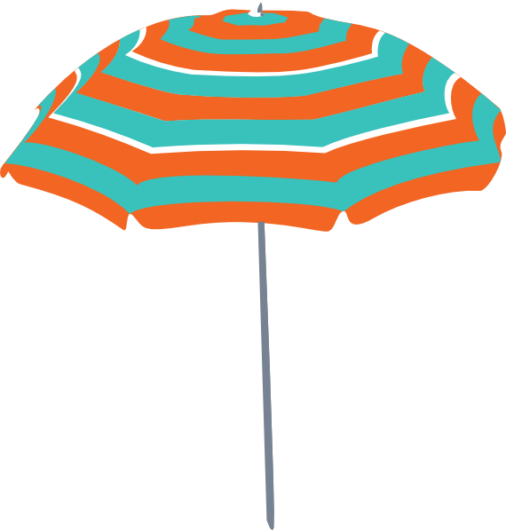 Umbrella Clipart Beach Umbrella - Beach Umbrella Images Clipart (570x597)
