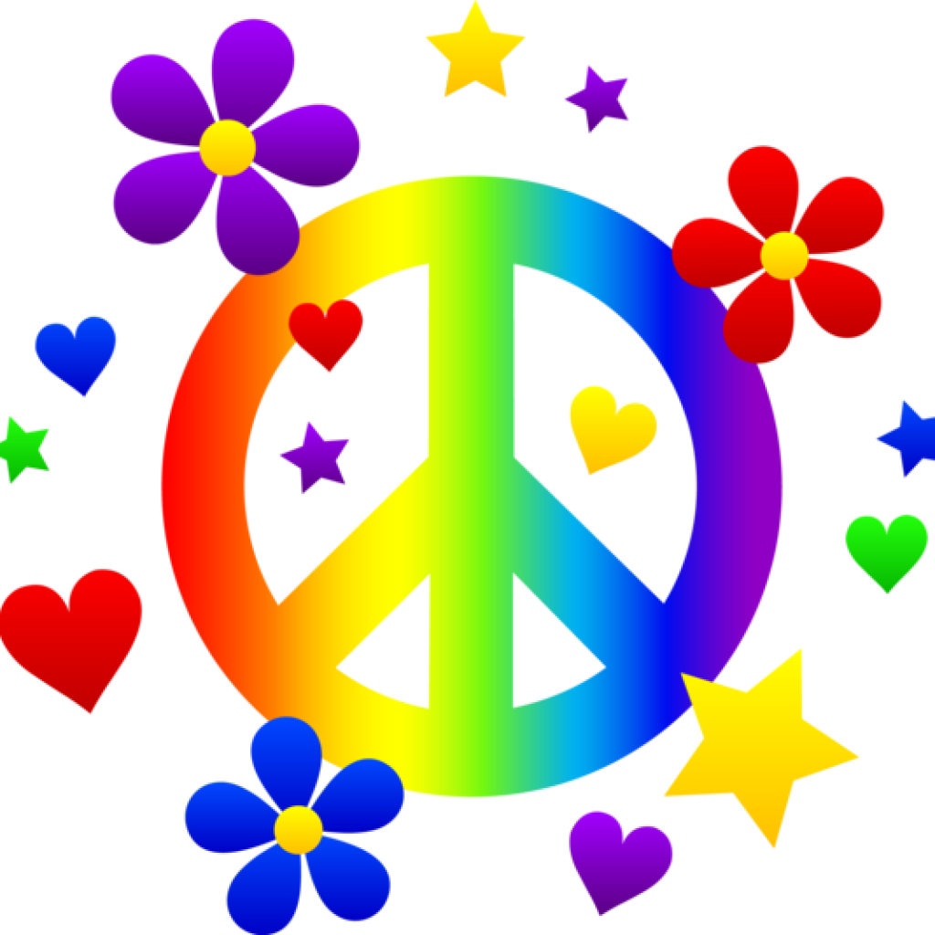 Peace Sign Clip Art Free Clip Art Of A Rainbow Peace - Peace Sign Clip Art (1024x1024)