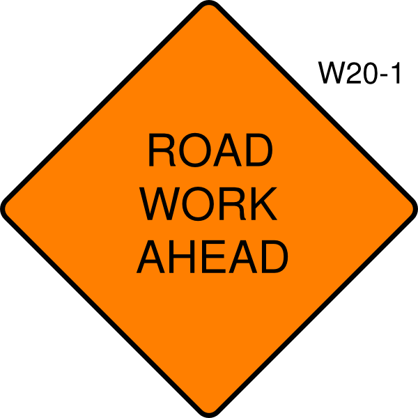 Road Work Ahead Sign Clip Art At Clker - Slow School Zone Sign (600x600)