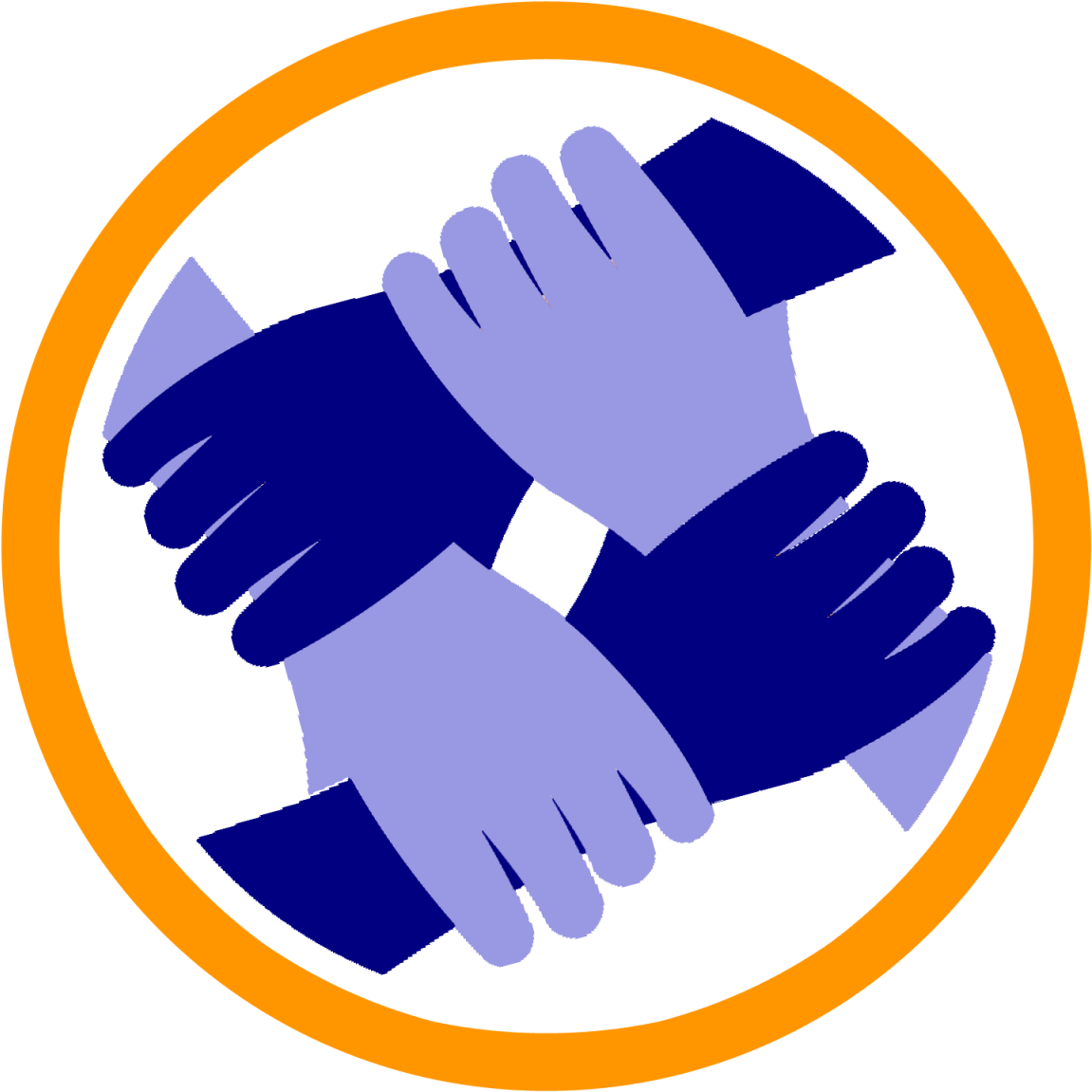 No One Way To Help Our Neighbors - Three People Handshake Png (1200x1200)