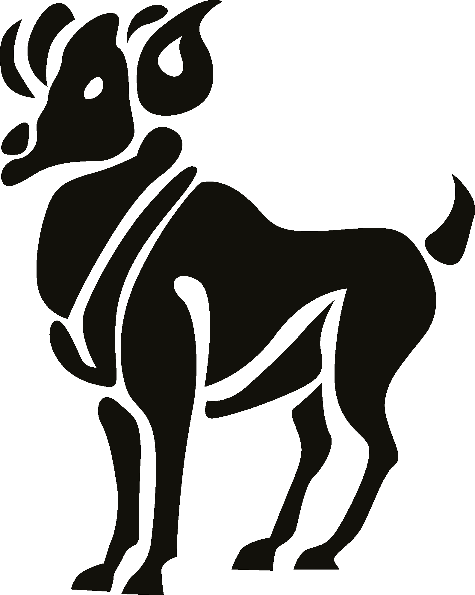 Zodiac Signs Silhouette [eps File] - April 10 Star Sign (1586x1986)