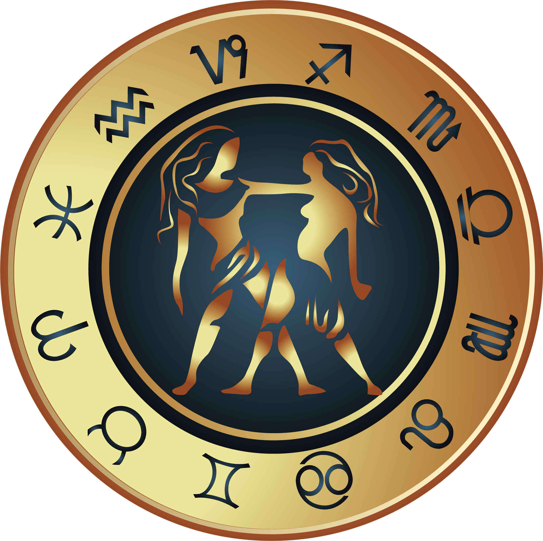 Gemini Zodiac Horoscope Aries Clip Art - Western Zodiac - Virgo Keychain, Adult Unisex, Size: (2163x2157)